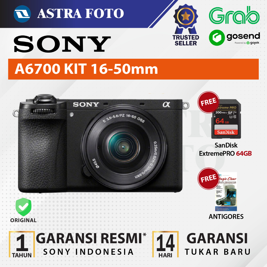 Jual Sony Alpha A6700 A 6700 Kit 16 50mm Mirrorless Camera Shopee