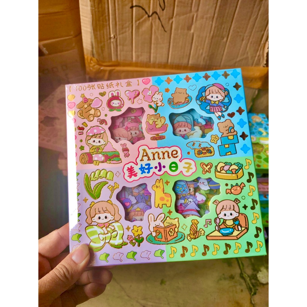 Jual Sticker ANNE MOMO MASU TEA TIME ALICE GLITTER Rainbow Mix Warna ...