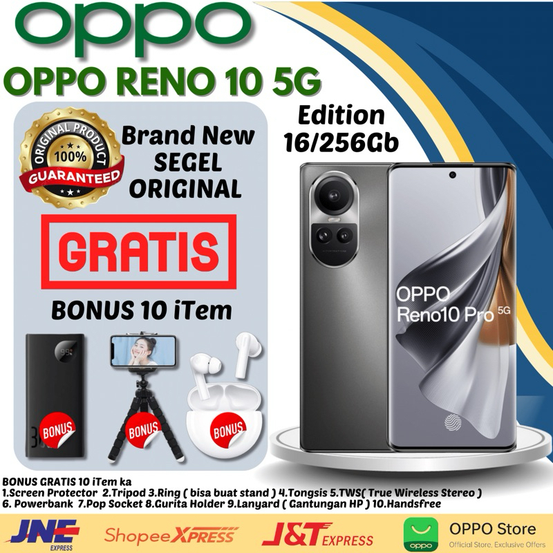 Jual PROMO OPPO RENO 10 5G RAM [ 8+8/256Gb ] GARANSI RESMI SEGEL BRAND ...