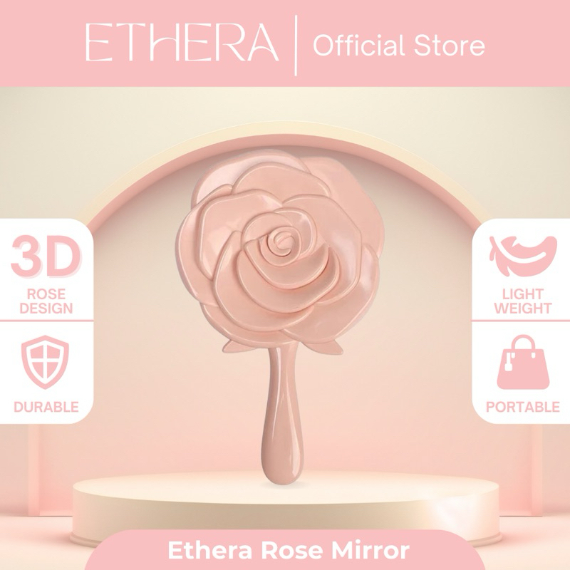 Jual Cermin Genggam Bunga Mawar / Jisoo Flower Rose Mirror / Cermin ...