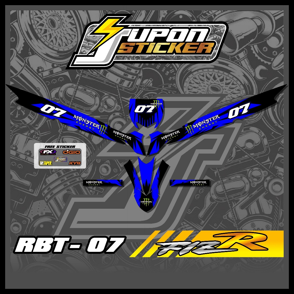 Jual (COD) Striping RBT Fiz R Semifull Stiker Custom Trail Motor Bebek ...