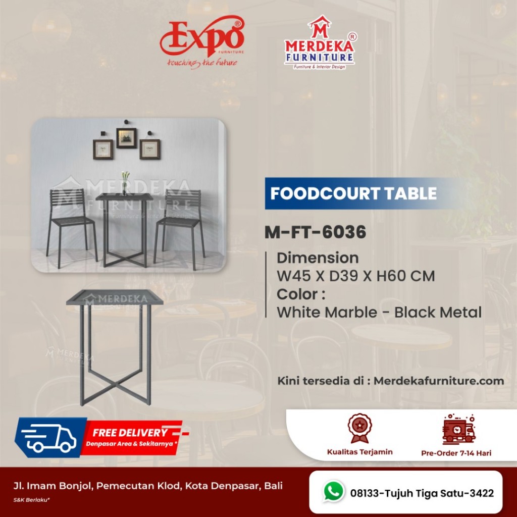 Jual Meja Makan / Meja Foodcort Minimalis Modern EXPO M-FT 6036 - Cocok ...