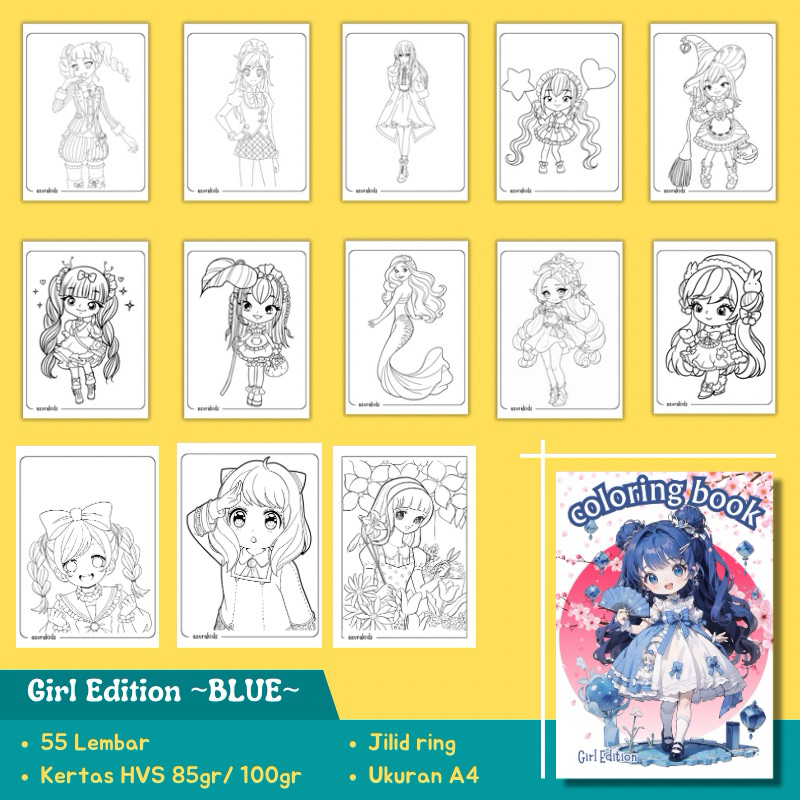 Jual Buku Mewarnai Anak Edisi Perempuan Coloring Book Girl Edition ...