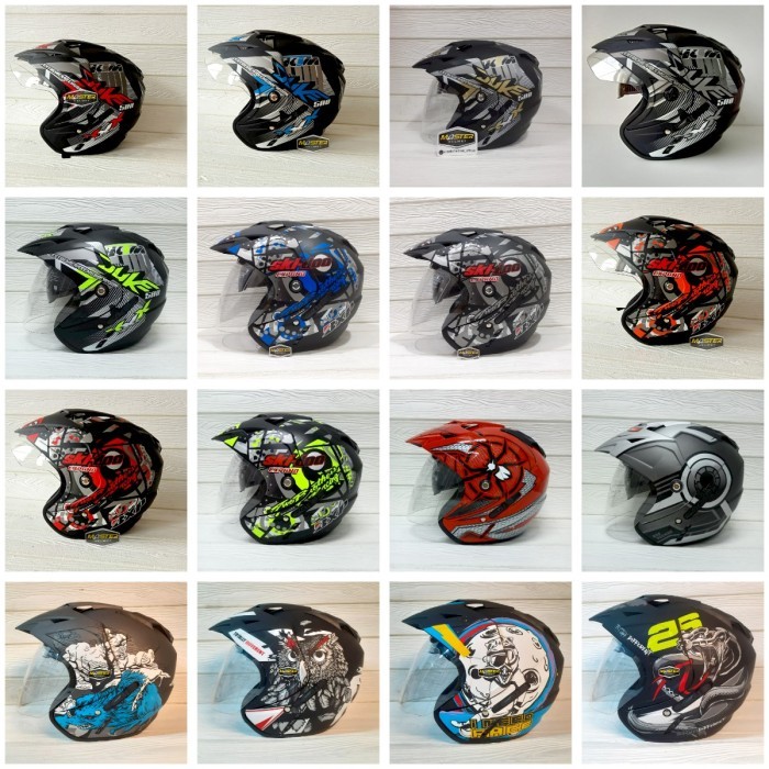 Jual Helm Murah Motor Sni Bxp Jp7 Original 2 Kaca Double Visor Duke