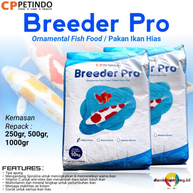 Jual Repacking kemasan eceran pakan BREEDER PRO Ornamental Fish Food ...