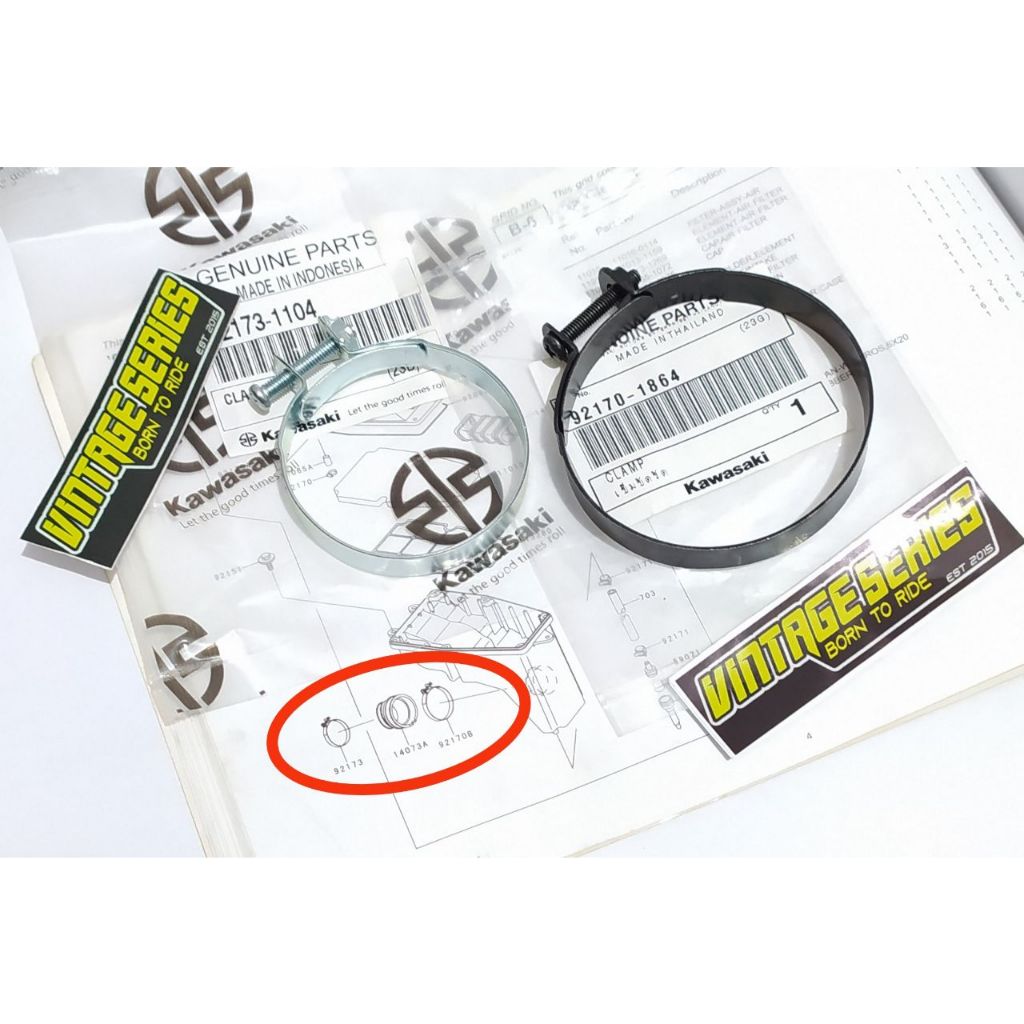 Jual KLEM FILTER UDARA BOX FILTER 92170-1864 NINJA RR NEW OLD 150 CLAMP ...