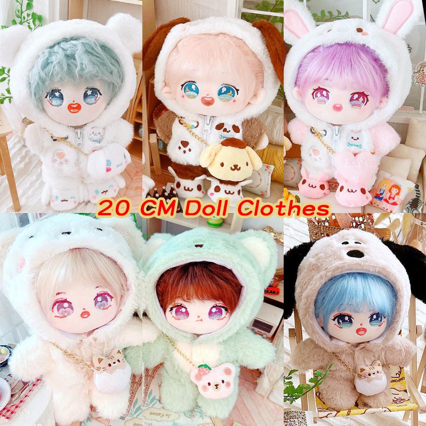 Jual Ready Stock Baby three Clothes Nommi Clothes Cotton doll Clothes 20cm Doll clothes Plush Toy Doll Desree normal shape faty shape baby bear dog cat jumpsuit Crawling clothes Shopee Indonesia