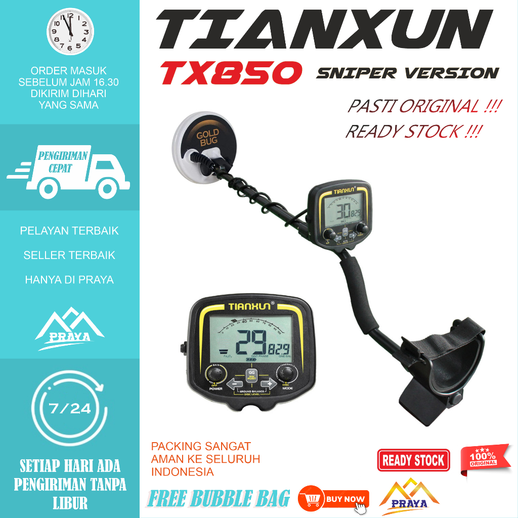 Jual PROFESSIONAL METAL DETECTOR TX850 UNDERGROUND ALAT PENCARI EMAS TX ...