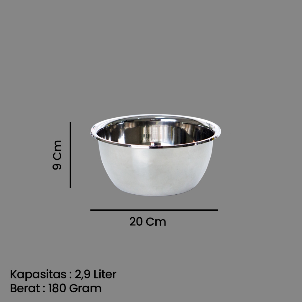 Jual Asta Baskom Stainless Set Serbaguna Mixing Bowl Mangkuk Stainless Tebal Jumbo Mangkok