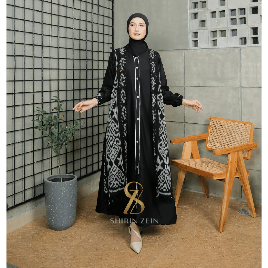 Detail Desain Gamis Rania Glamour ShirinZein