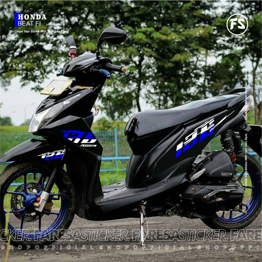 Jual K4 Striping HONDA BEAT FI Variasi Model 125 Viral Terbaru non transparan By FARESA STICKER Shopee Indonesia