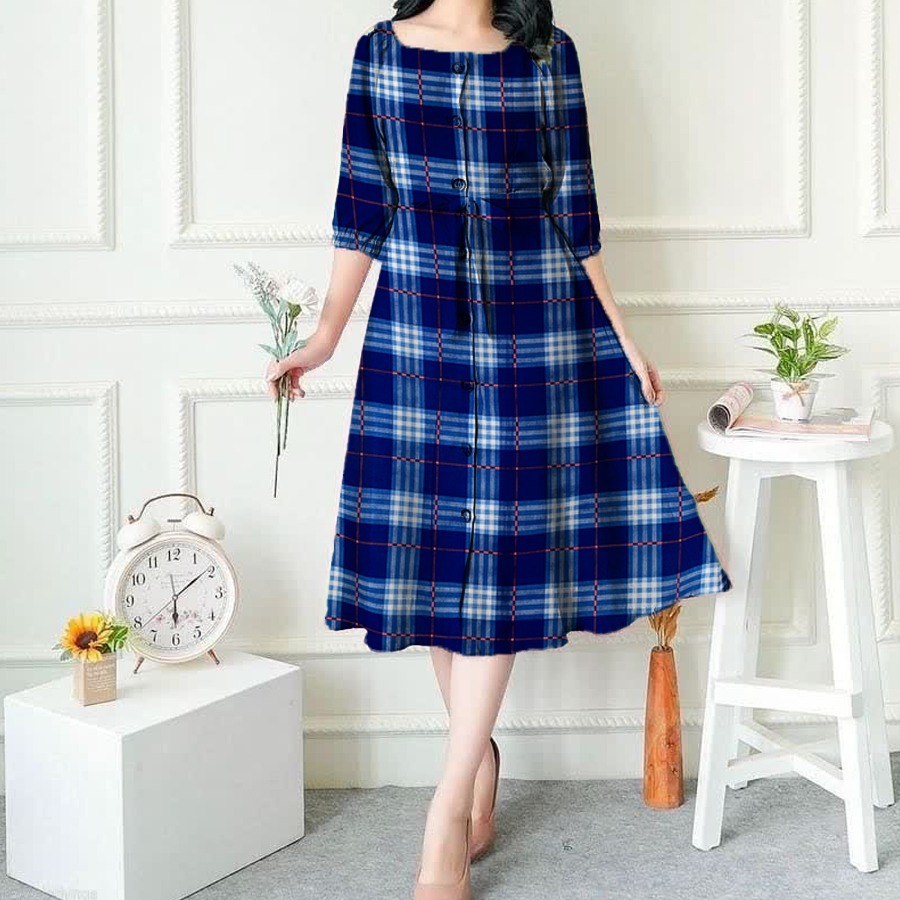 Jual dress korea style 2024 baru gaya Korea Pakaian korea baju korea dress middi korea baju wanita Shopee Indonesia