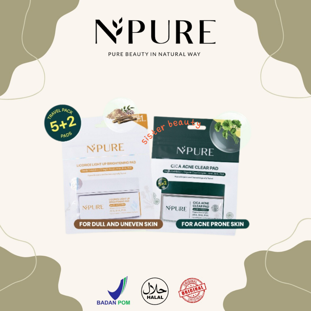 Jual SisterBeauty Npure Acne Clear Pad Cica Sachet / Licorice Light