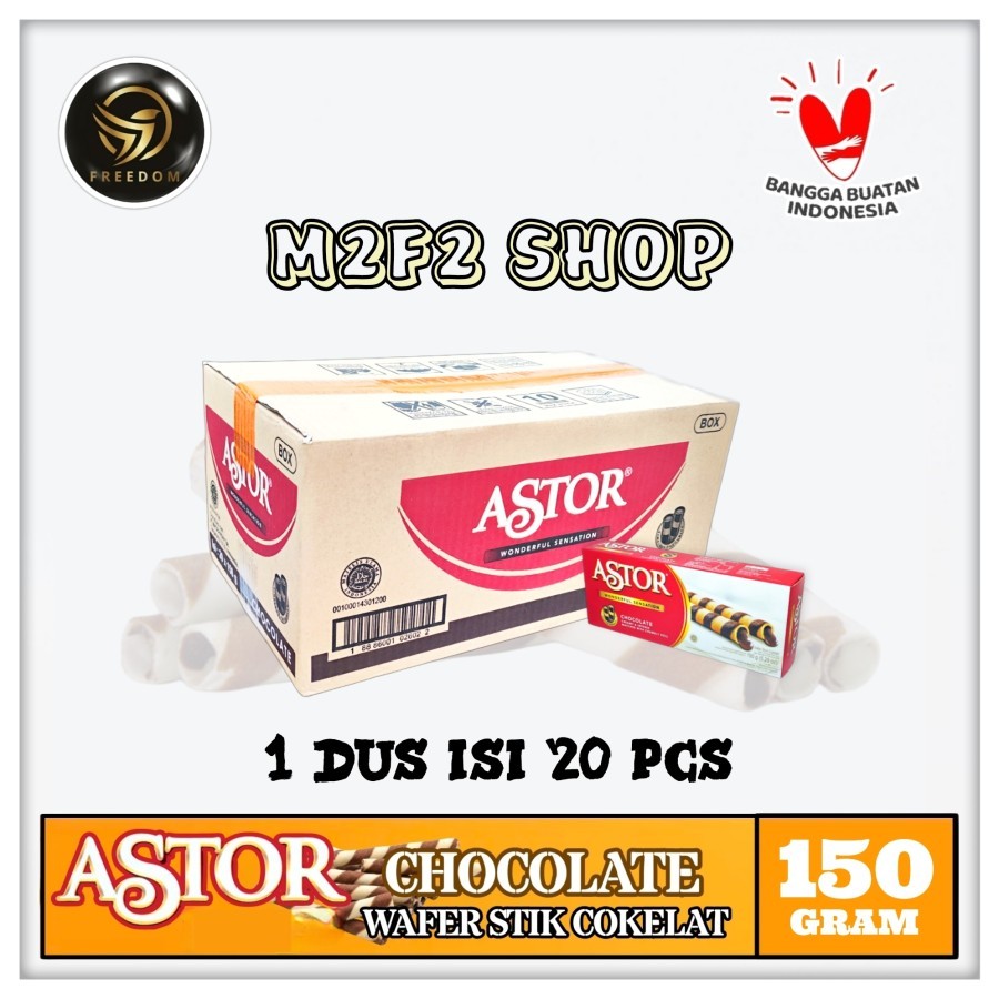 Jual Astor Wafer Stick Wonderful Sensation Double Cokelat 150 Gr