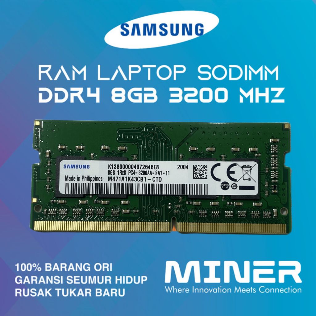 Jual Memory RAM Laptop SODIMM DDR4 8GB 3200Mhz PC25600 | Shopee Indonesia