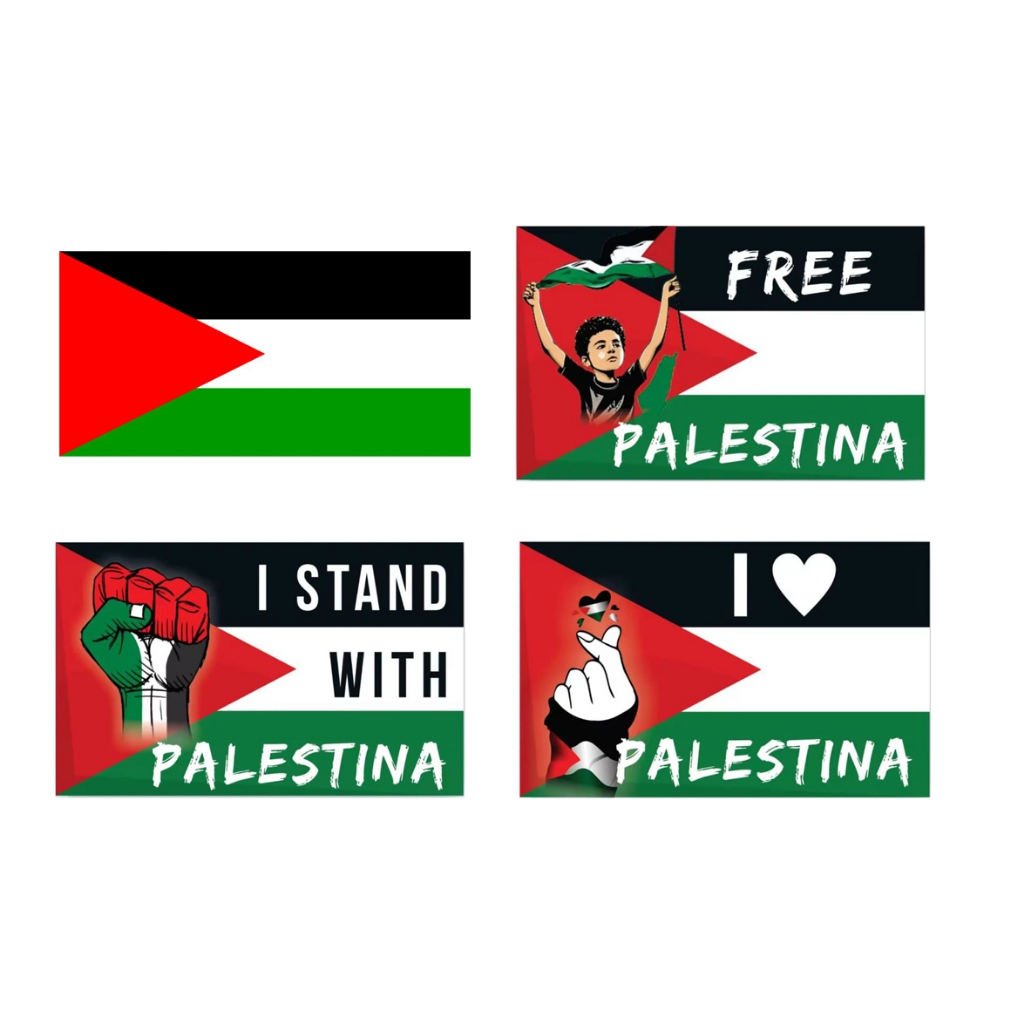 110 Adesivi Palestina Colorati — Sticker Per Auto, Laptop, Bottiglie, Bici E Non Solo | Decorazioni Solidali E Impermeabili