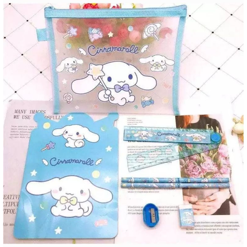 Jual SET ALAT TULIS TEMPAT PENSIL JARING SANRIO CINNAMOROLL MELODY ...