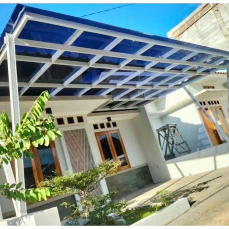 Carport baja ringan atap solarflat minimalis modern se-jabodetabek ✓