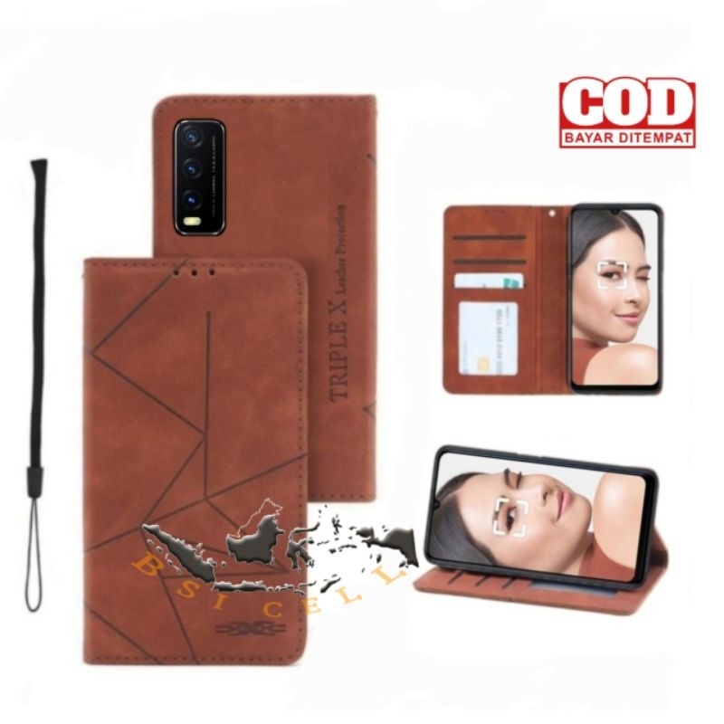 Custodia Portafoglio Con Magneti Per Vivo Y20s – Pelle PU Con Slot Carte E Supporto Angolare Regolabile (nera) - 6
