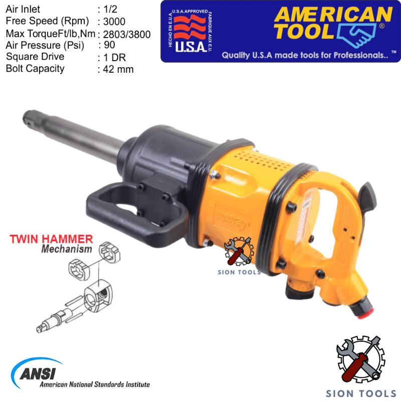 Jual AMERICAN TOOL AIR IMPACT WRENCH 1 INCH ALAT BUKA BAUT TERBAIK Shopee Indonesia