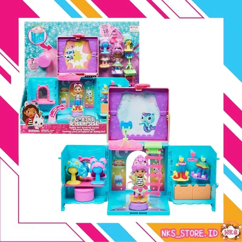 Jual Gabbys Dollhouse Gabby Girl Dress Up Closet Playset Gabbys House