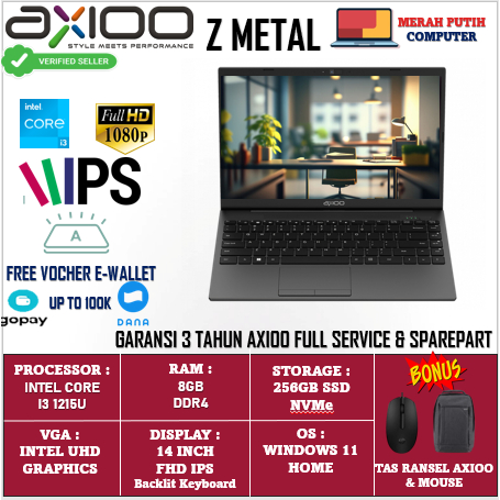 Jual Axioo Mybook Z Metal Intel I U Gb Gb Ssd Fhd Ips Backlite Windows Libre