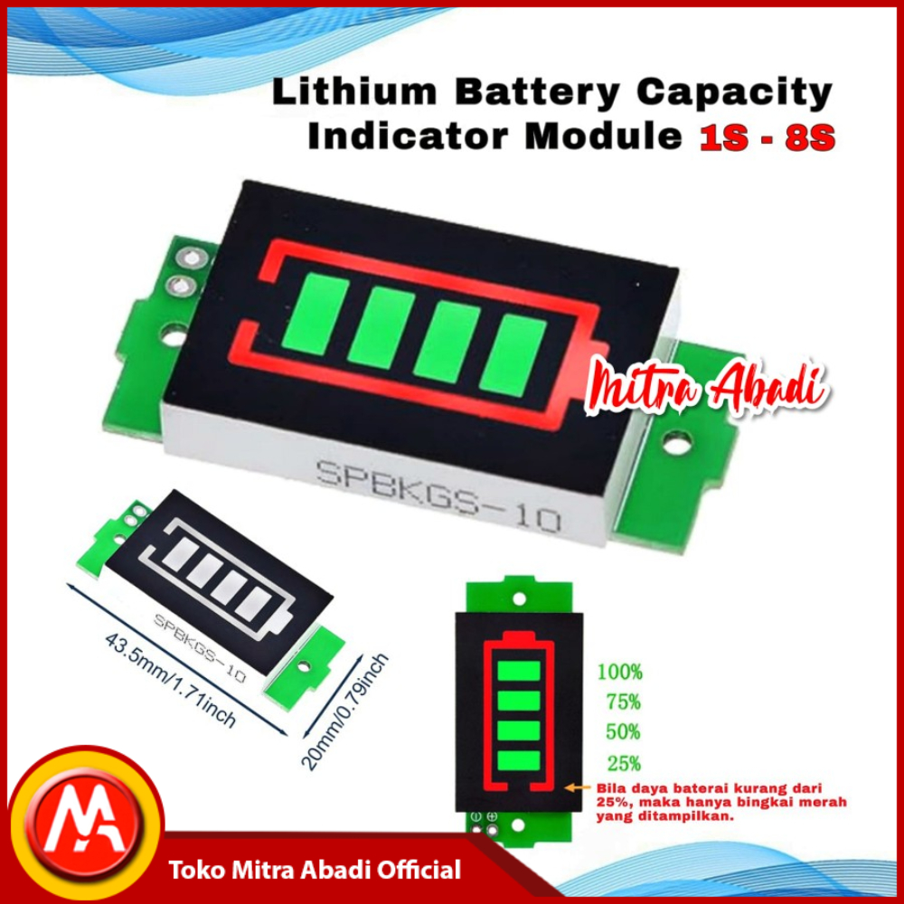Jual XY-1S - 8S Lithium Battery Capacity Indicator Module | Shopee ...