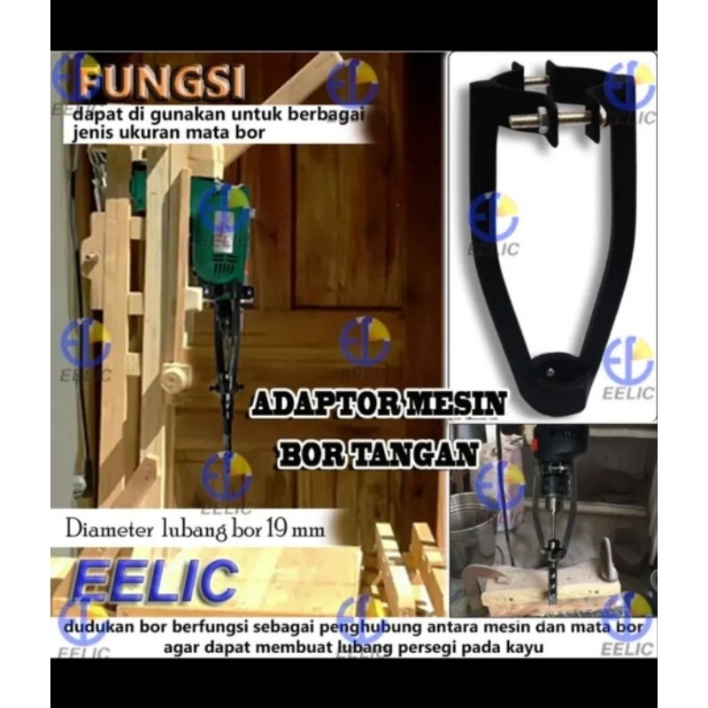 Jual Adaptor Bracket Bor Pahat Kayu Dudukan Bor Bobok Kayu Shopee