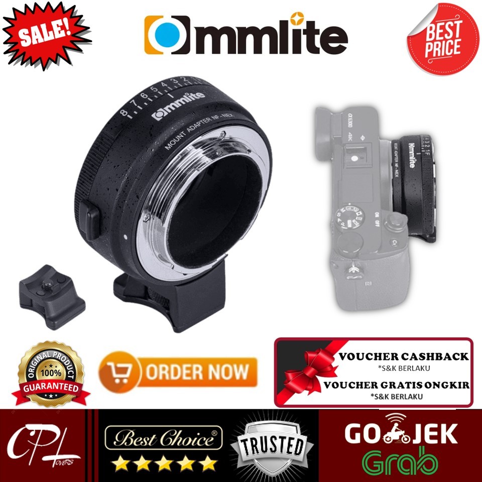 Jual Commlite CM-NF-NEX F Mount Lens to E-Mount Camera Adapter