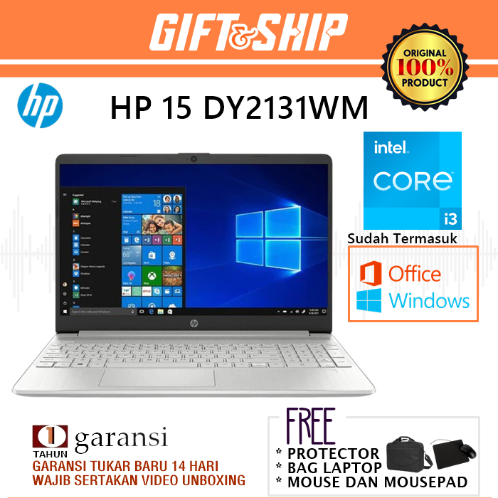 Jual Hp 15 Dy2131wm Intel Core I3 1115g4 Ram 16gb Ssd 512gb 156 Fhd Fingerprint 5645