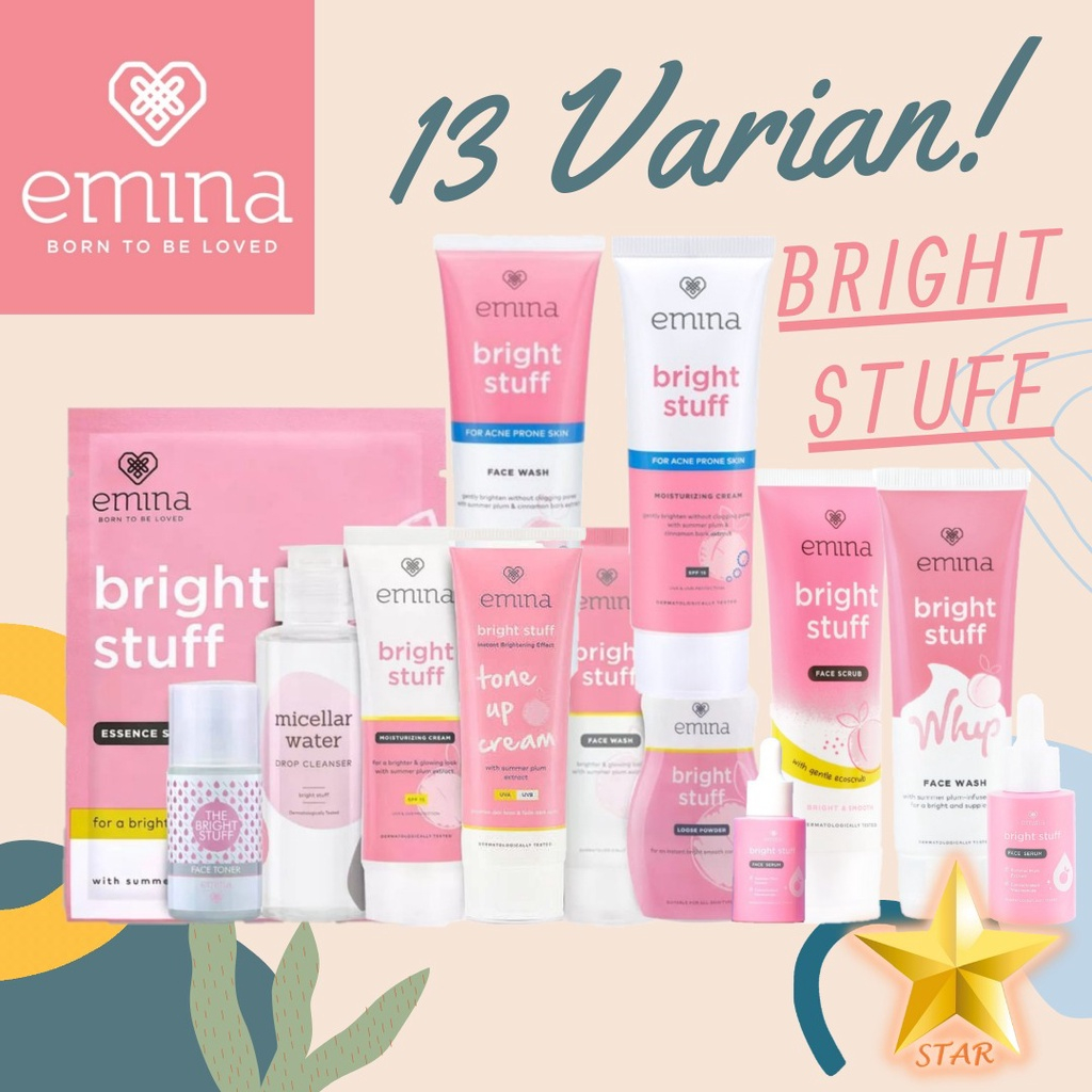 Jual ORIGINAL Emina Bright Stuff Face Wash / Tone Up / Moisturizing ...