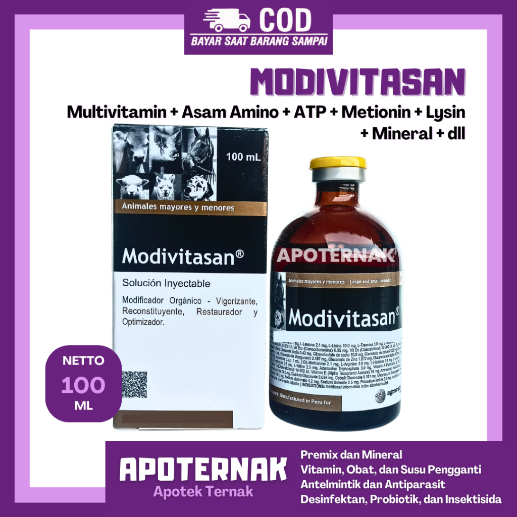 Jual MODIVITASAN 100ml - Multivitamin Lengkap dengan Asam Amino ATP ...