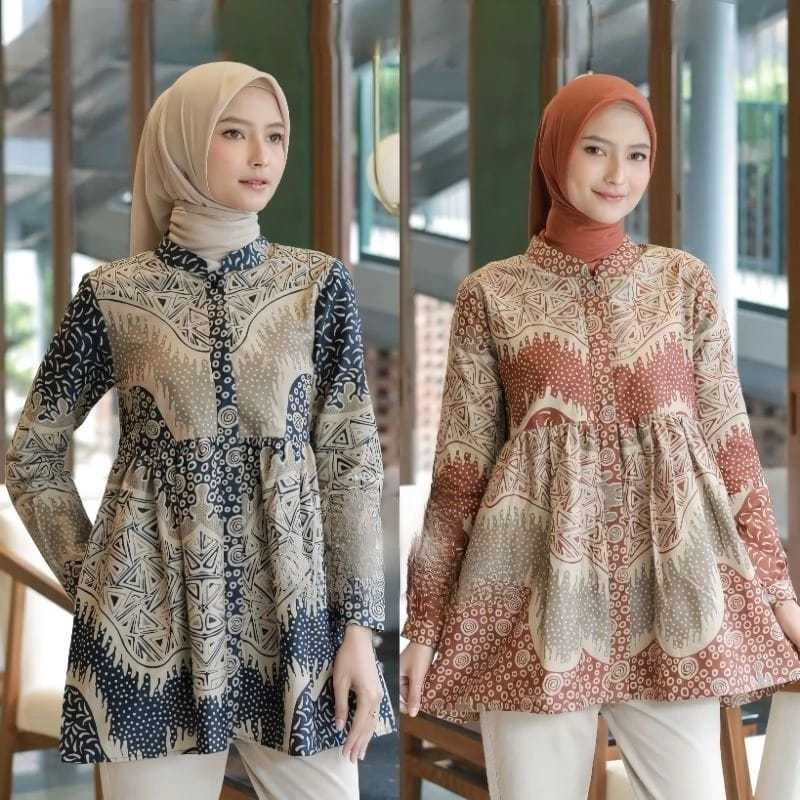 Jual Atasan Batik Wanita Baju Batik Wanita Modern Batik Busui Blouse Batik Lyodra Shopee 