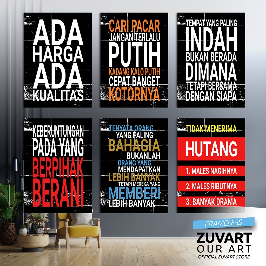 Jual Poster Motivasi Hiasan Dinding Kata Kata Motivasi Wall Decor