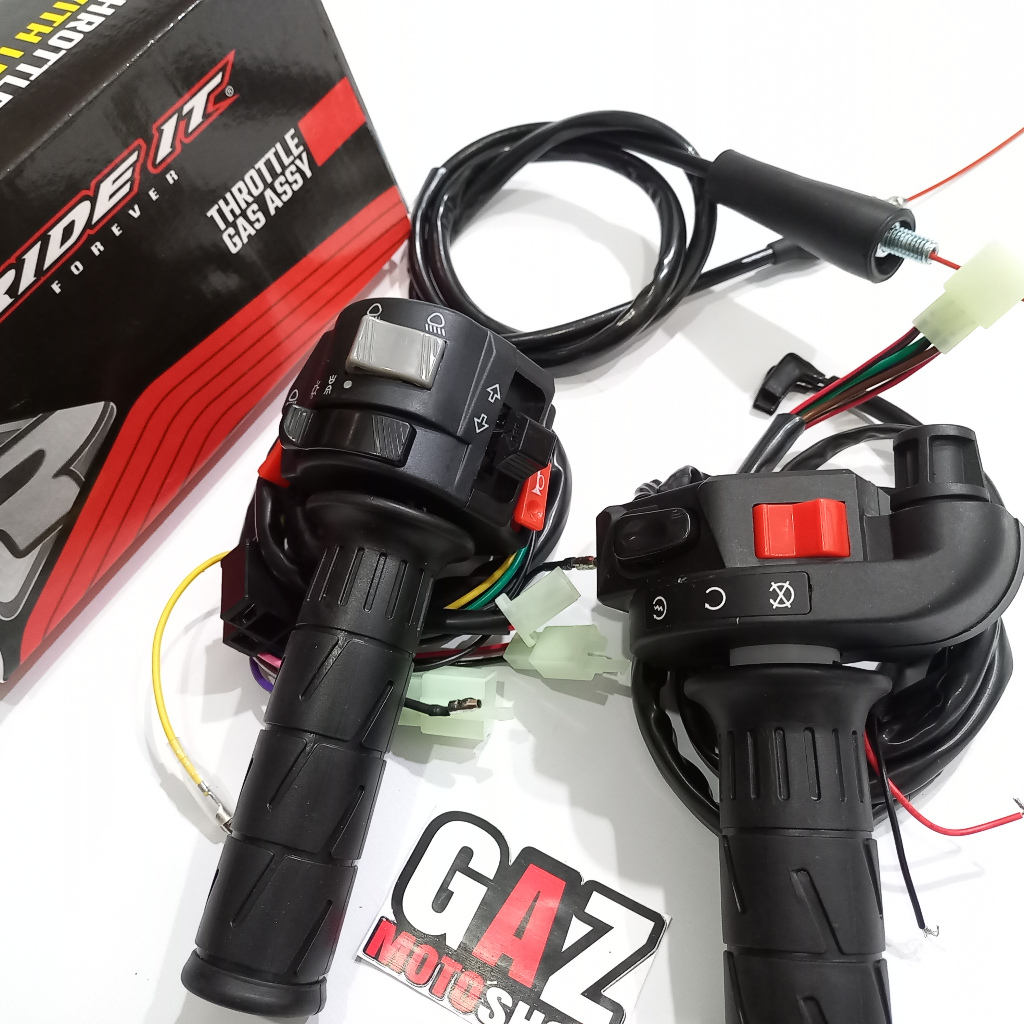 Jual Gas Kontan Spontan KSR Nyala Set Holder Kiri Vixion plus Handgrip ...