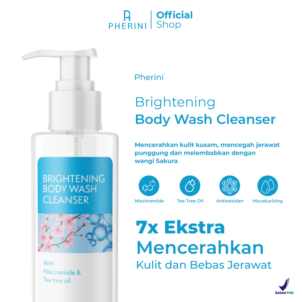 Jual PHERINI Brightening Body Wash Cleanser Sabun Mandi Cair Sabun
