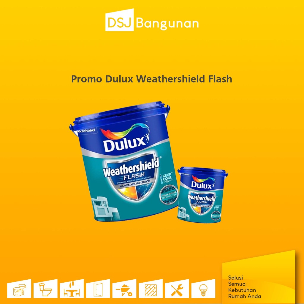 Jual Dulux Weathershield Flash Cat Tembok Eksterior 20 Liter Shopee Indonesia