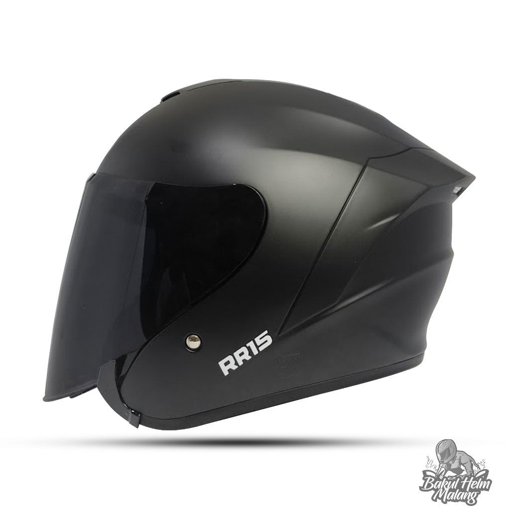 Jual Helm Half Face MLA KYRZ 2 / HITAM DOF KACA HITAM / Helm Premium