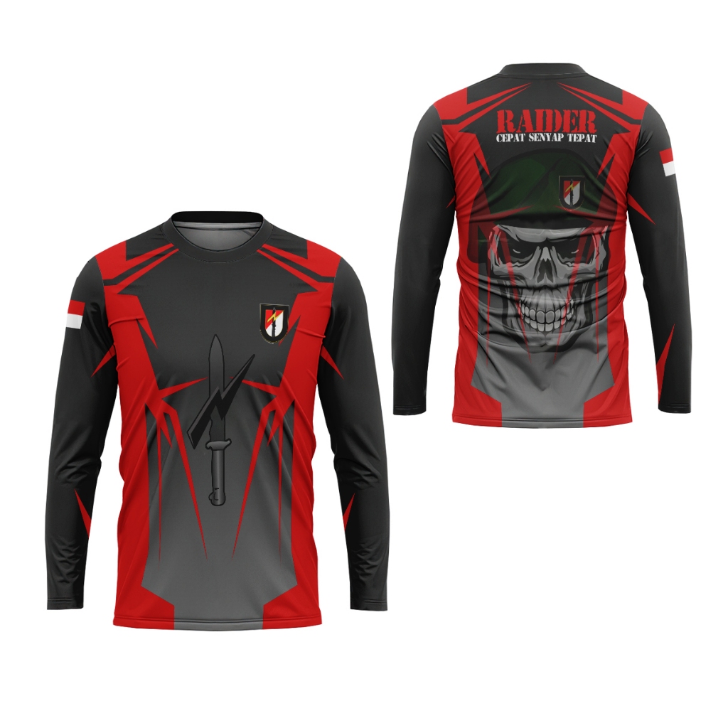Jual Baju Kaos Raider TNI AD | Jersey Raider Panjang | Batalyon Raider ...