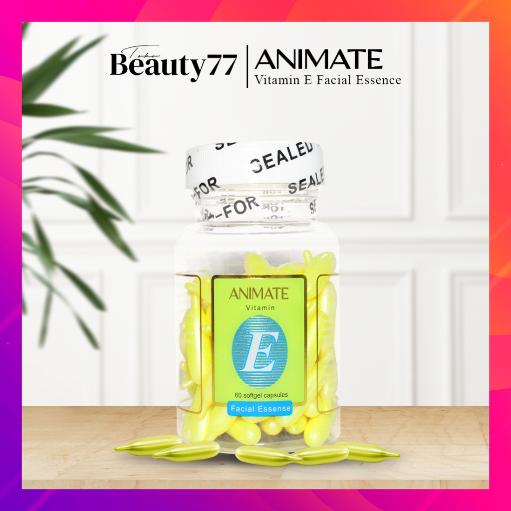 Jual 14002 FACIAL ESSENCE CAPSULE ANIMATE VITAMIN E 100 ORIGINAL Shopee Indonesia