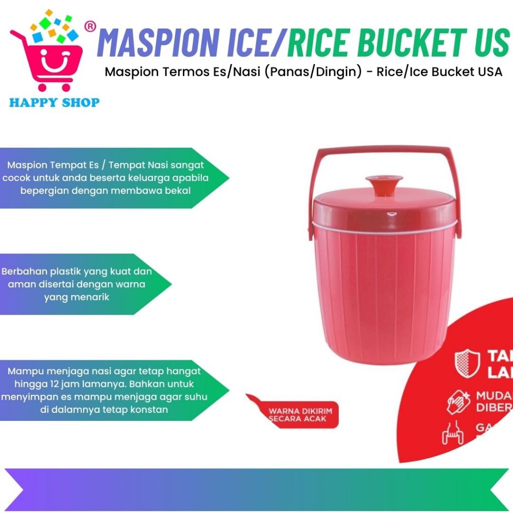 Jual Maspion Termos Es/Nasi (Panas/Dingin) - Rice/Ice Bucket USA Series ...