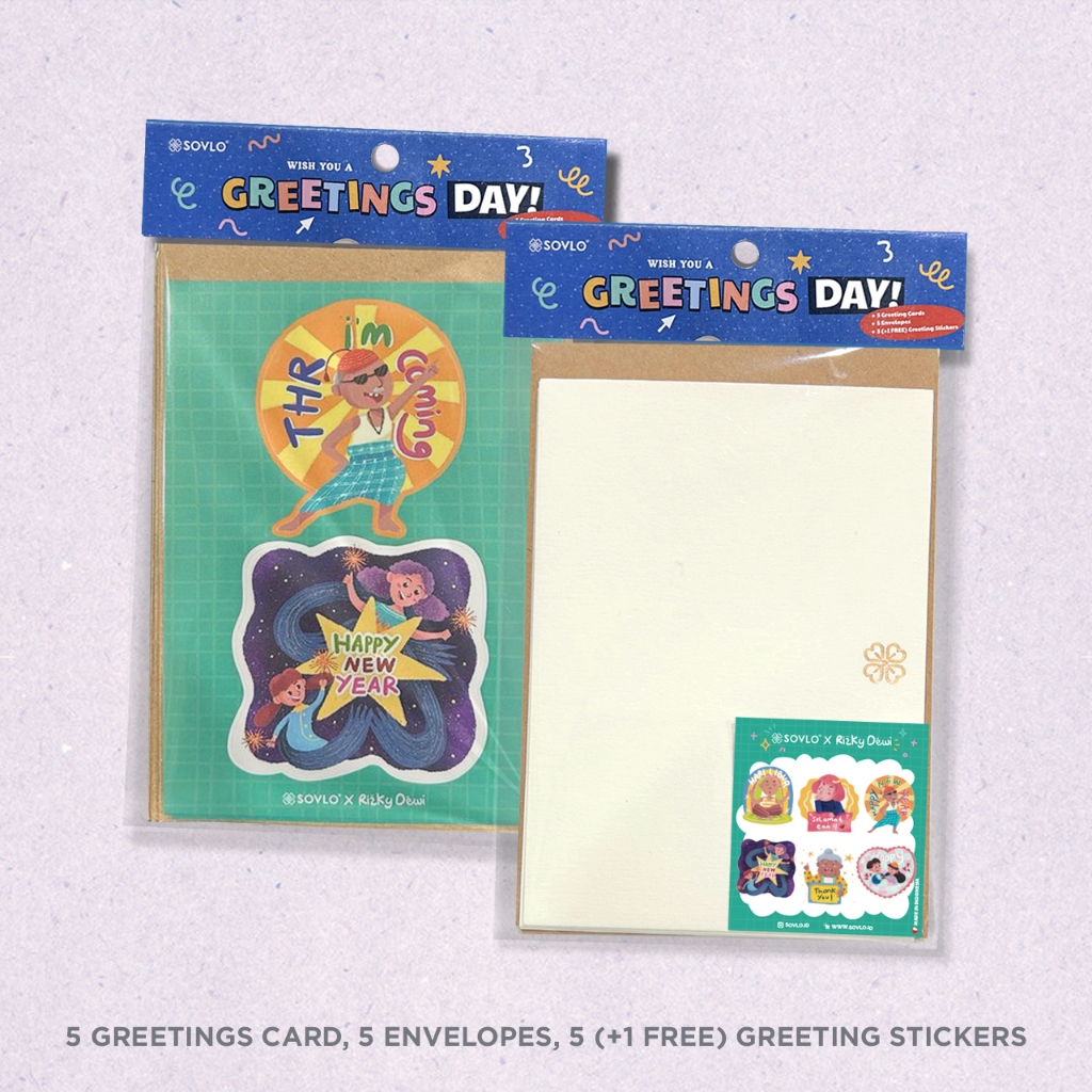 Jual Sovlo Greetings Card + Sticker Pack - Kartu Ucapan DIY dan Stiker ...