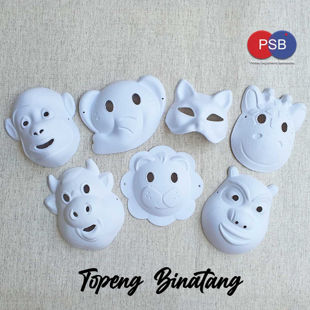 Jual Topeng Lukis Wajah Binatang Topeng Polos Face Mask Shopee