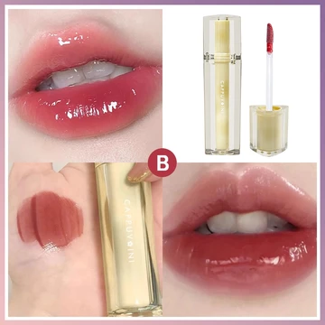 CAPPUVINI Lip Gloss Iced Tea Jelly Tint Lipstik Glossy Water Mirror Lip Glaze Iced Tea Mirror