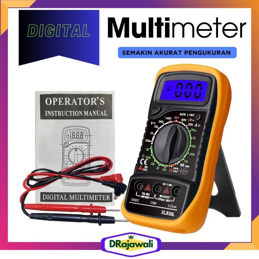 Jual Multimeter Digital untuk mengukur Tegangan AC, DC, Ampere, Arus ...