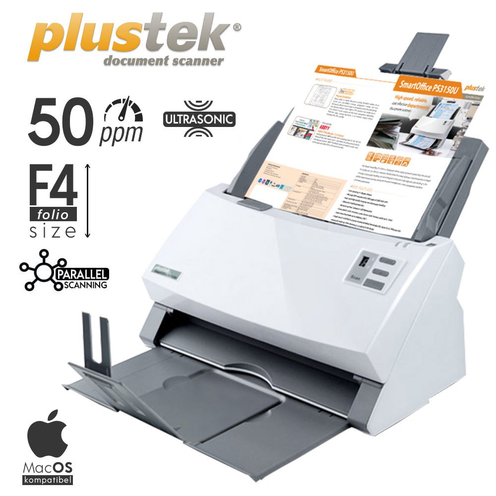 Jual Plustek Scanner SmartOffice PS3150U - 50 Lembar/menit (F4/Folio ...