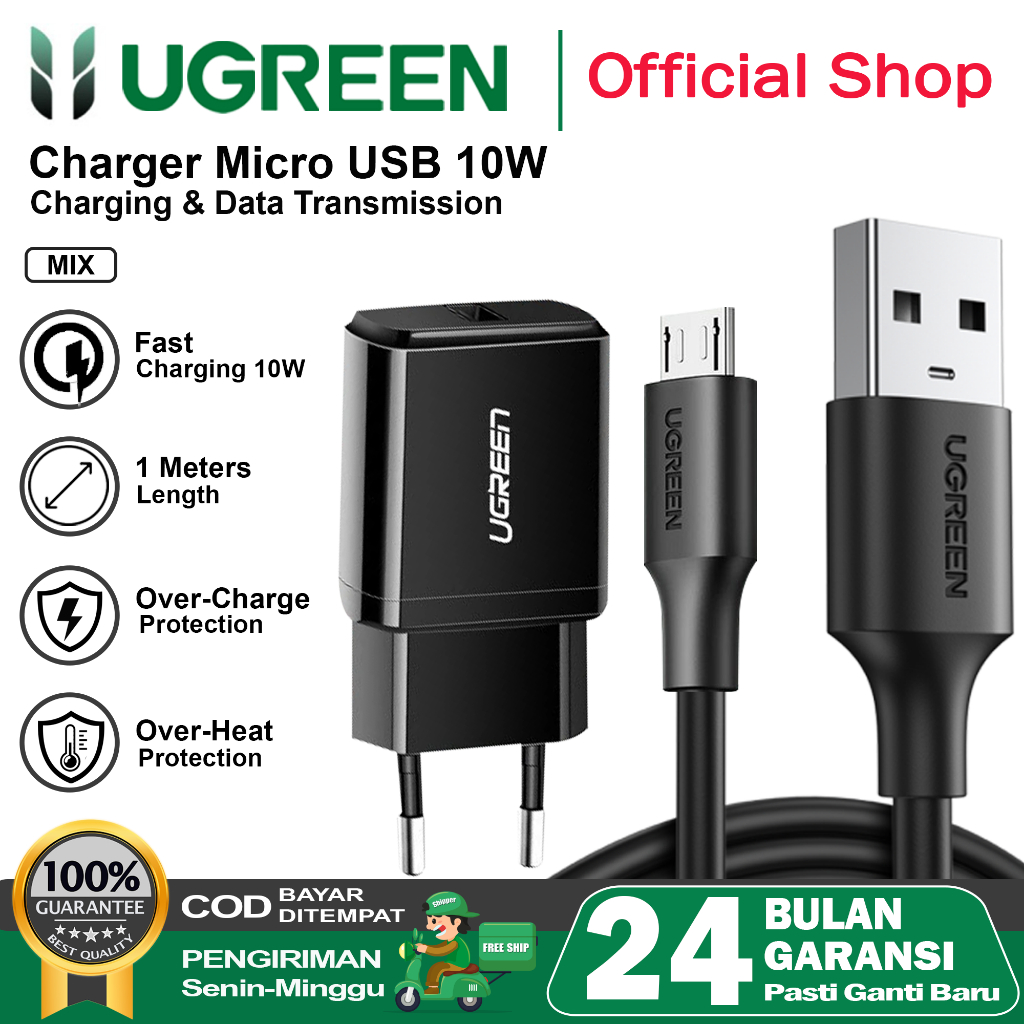 Jual Ugreen Kabel Data Micro Usb Fast Charging Qc Premium Braided Shopee Indonesia