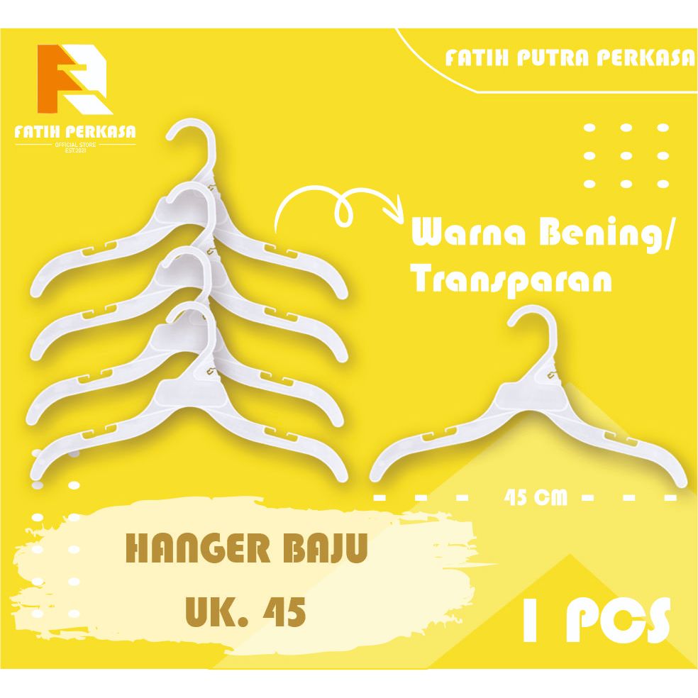 Jual Hanger Baju Bening Uk 45 1 Pcs Hanger Baju Dewasa Hanger