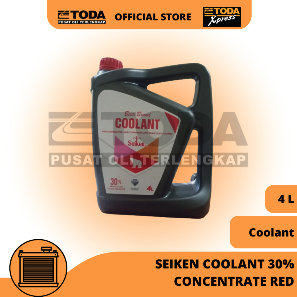 Jual Air Radiator SEIKEN Coolant 30% Concentrate Red 4L Original ...