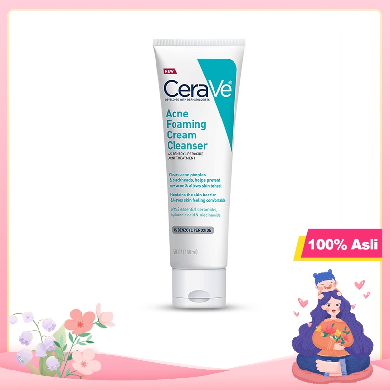 Jual Cerave Acne Foaming Cream Cleanser 150ml Krim Pembersih Busa Jerawat Shopee Indonesia